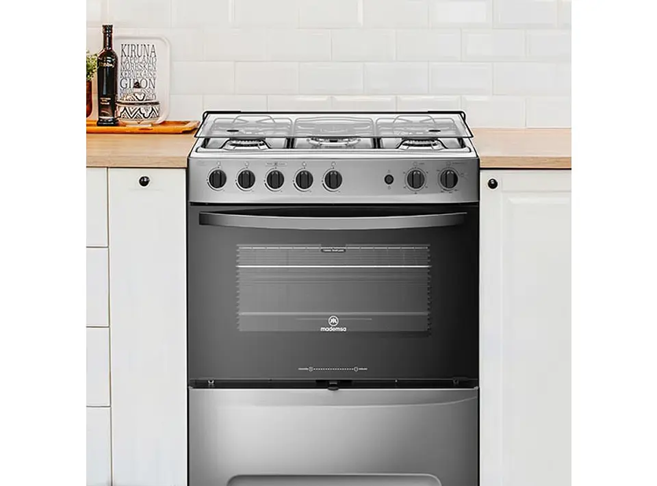 COCINA A GAS MADEMSA M920 T 5 PLATOS GRILL ACERO 6