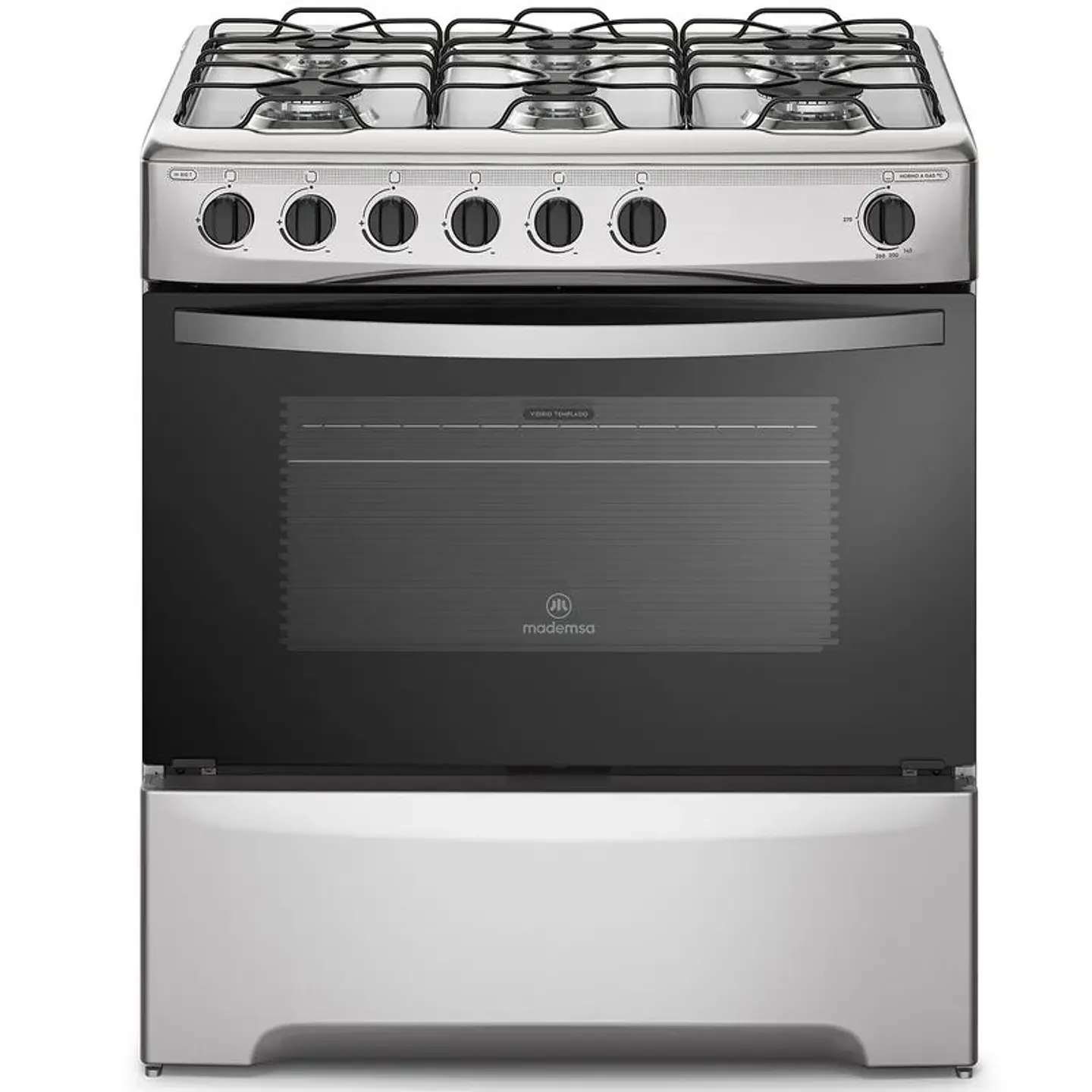 COCINA A GAS 6 PLATOS MADEMSA PARRILLAS DE ALAMBRÓN M 810 T 1