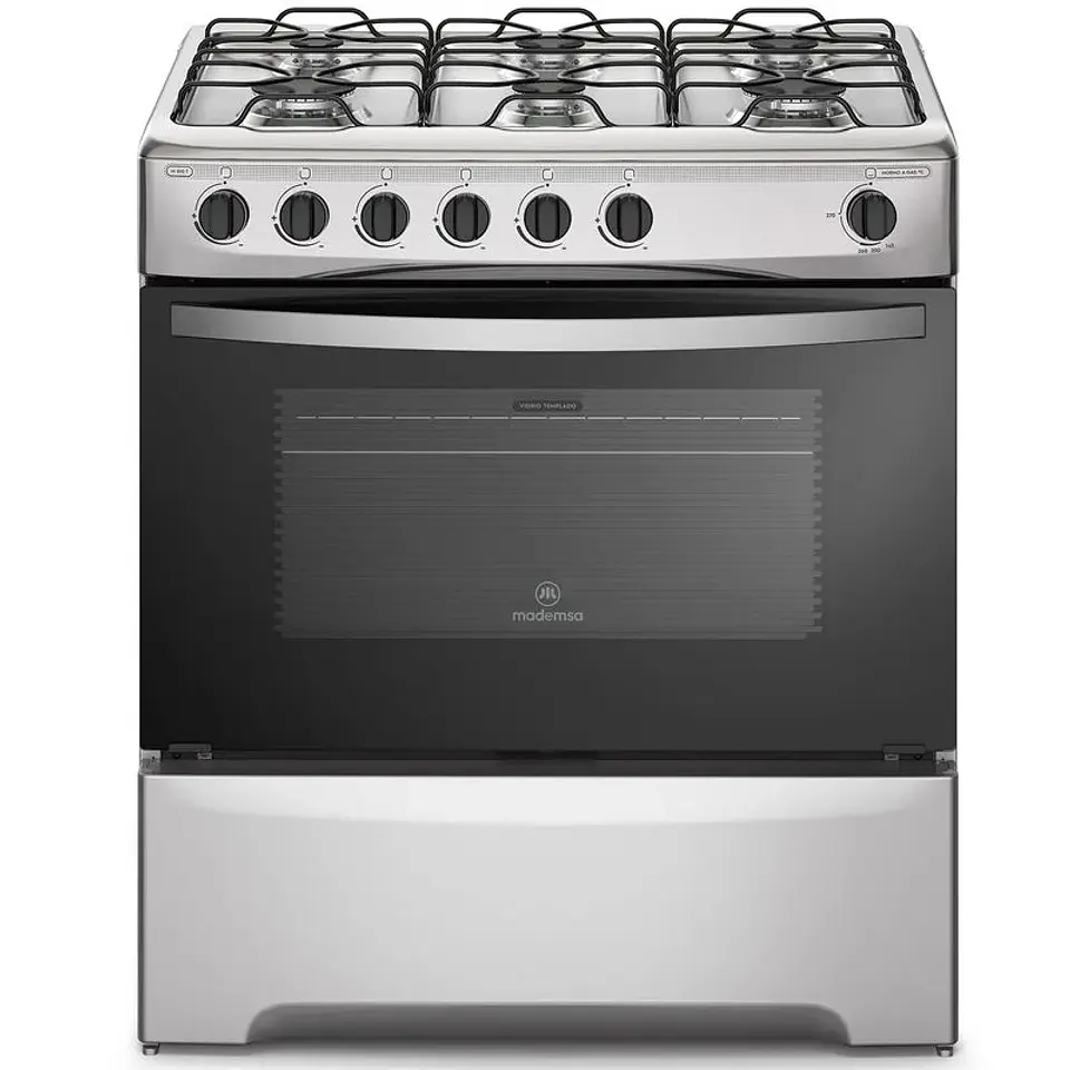 COCINA A GAS 6 PLATOS MADEMSA PARRILLAS DE ALAMBRÓN M 810 T 1