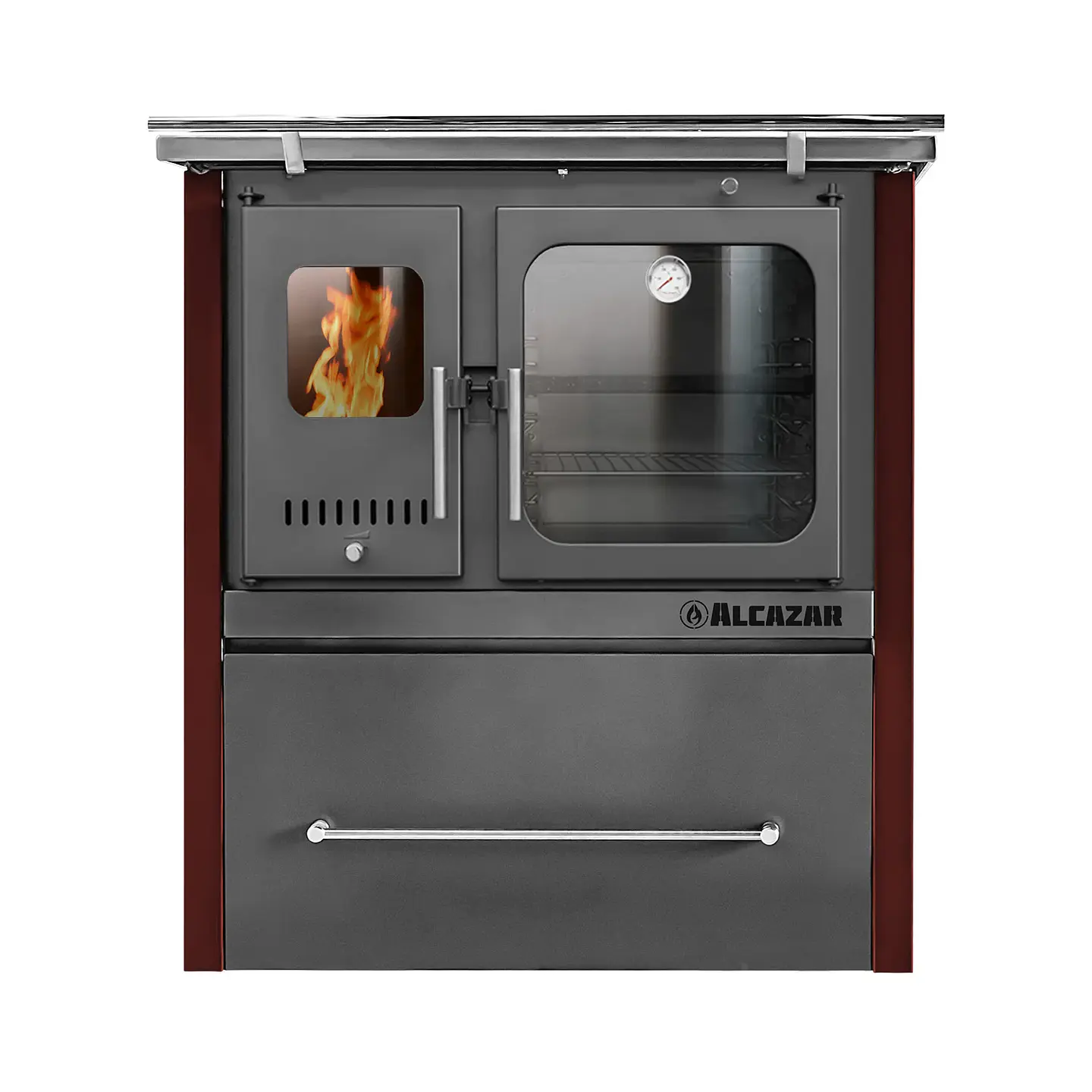 COCINA A LEÑA ALCAZAR EUROPEA M70 BURDEO 6