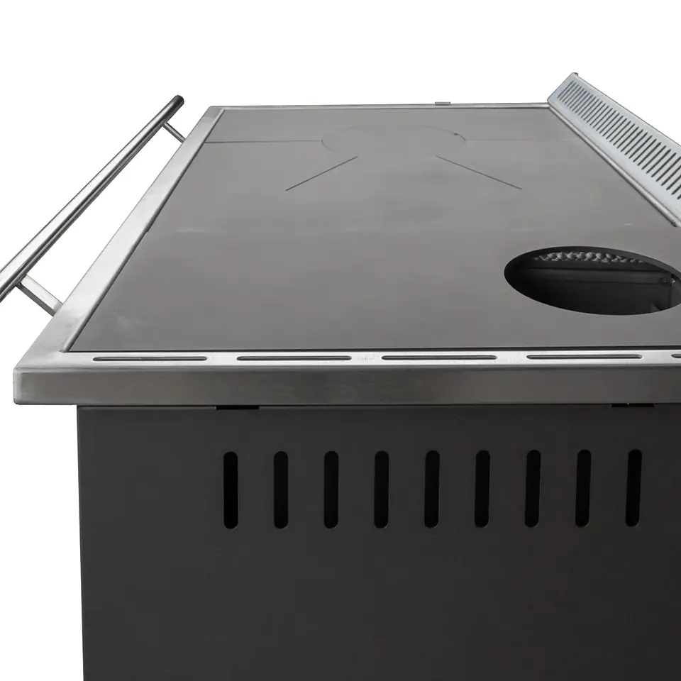 COCINA A LEÑA ALCAZAR EUROPEA M70 GRIS 2