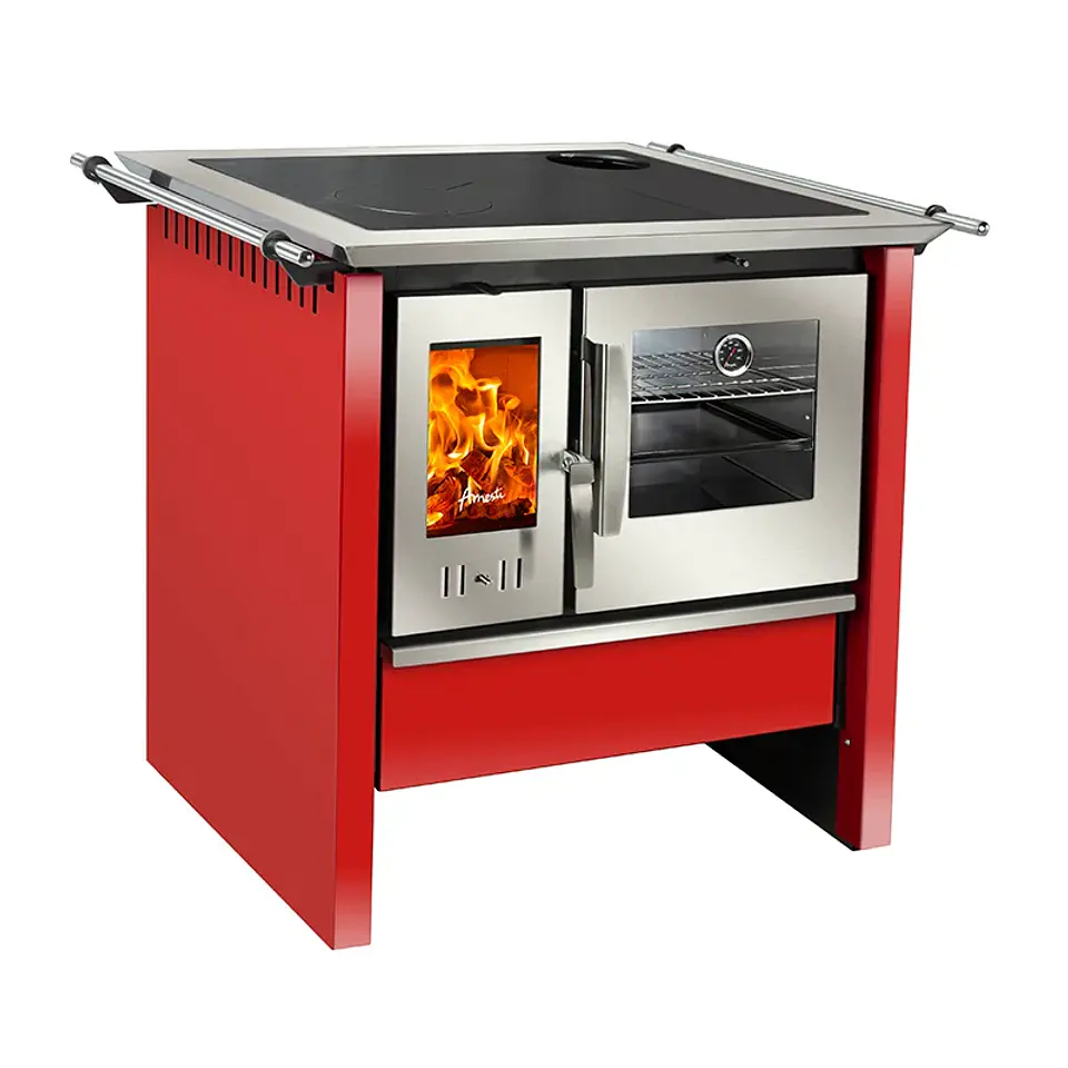 COCINA A LEÑA AMESTI ALLEGRA ROJA 1