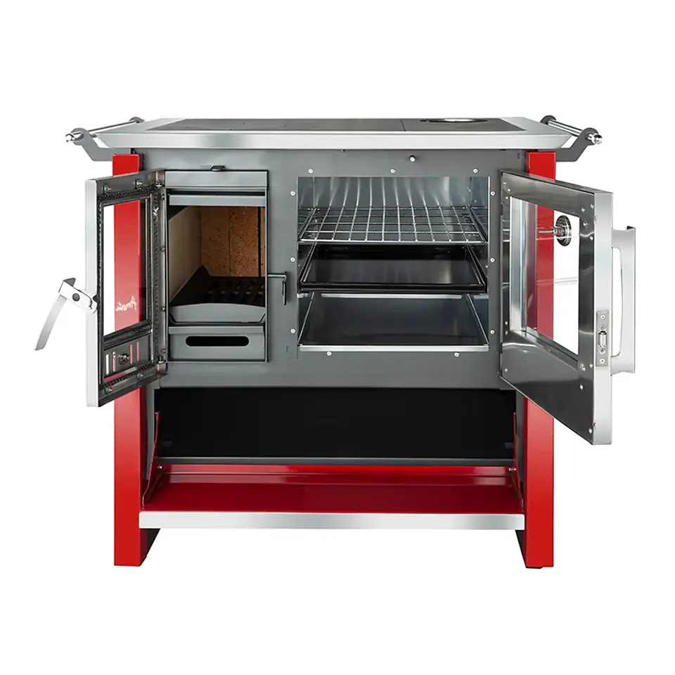 COCINA A LEÑA AMESTI ALLEGRA ROJA 3