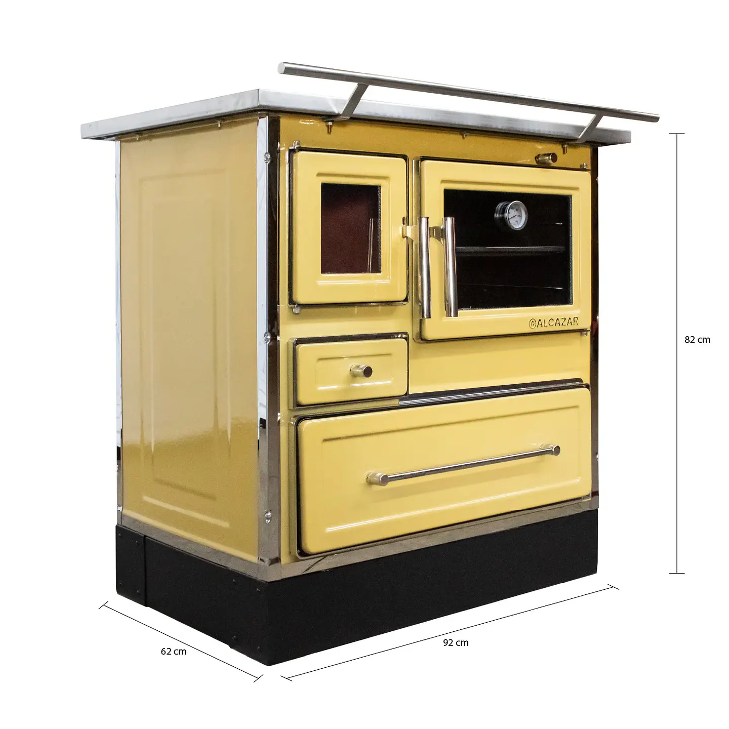 COCINA A LEÑA ALCAZAR CALBUCO MZ 90 AMARILLA 4