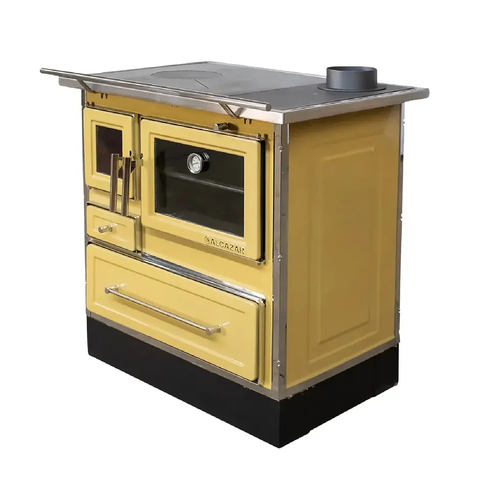COCINA A LEÑA ALCAZAR CALBUCO MZ 80 AMARILLA 2