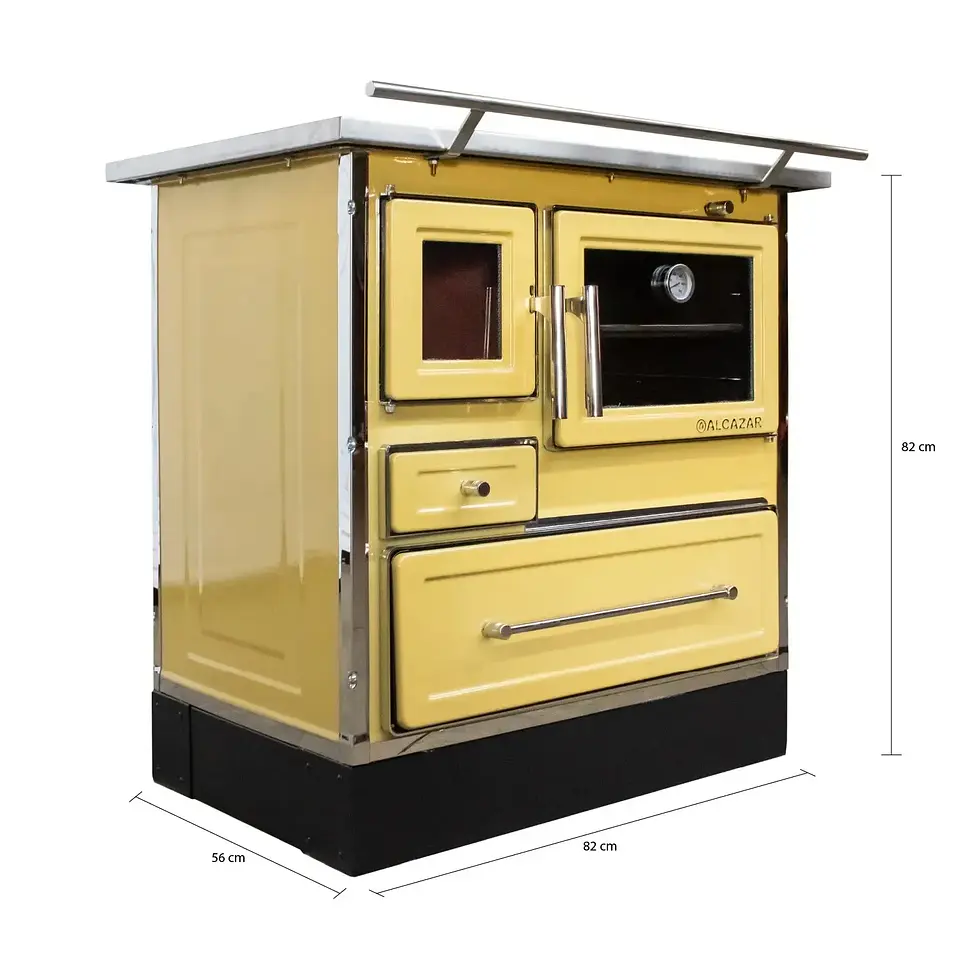 COCINA A LEÑA ALCAZAR CALBUCO MZ 80 AMARILLA 3