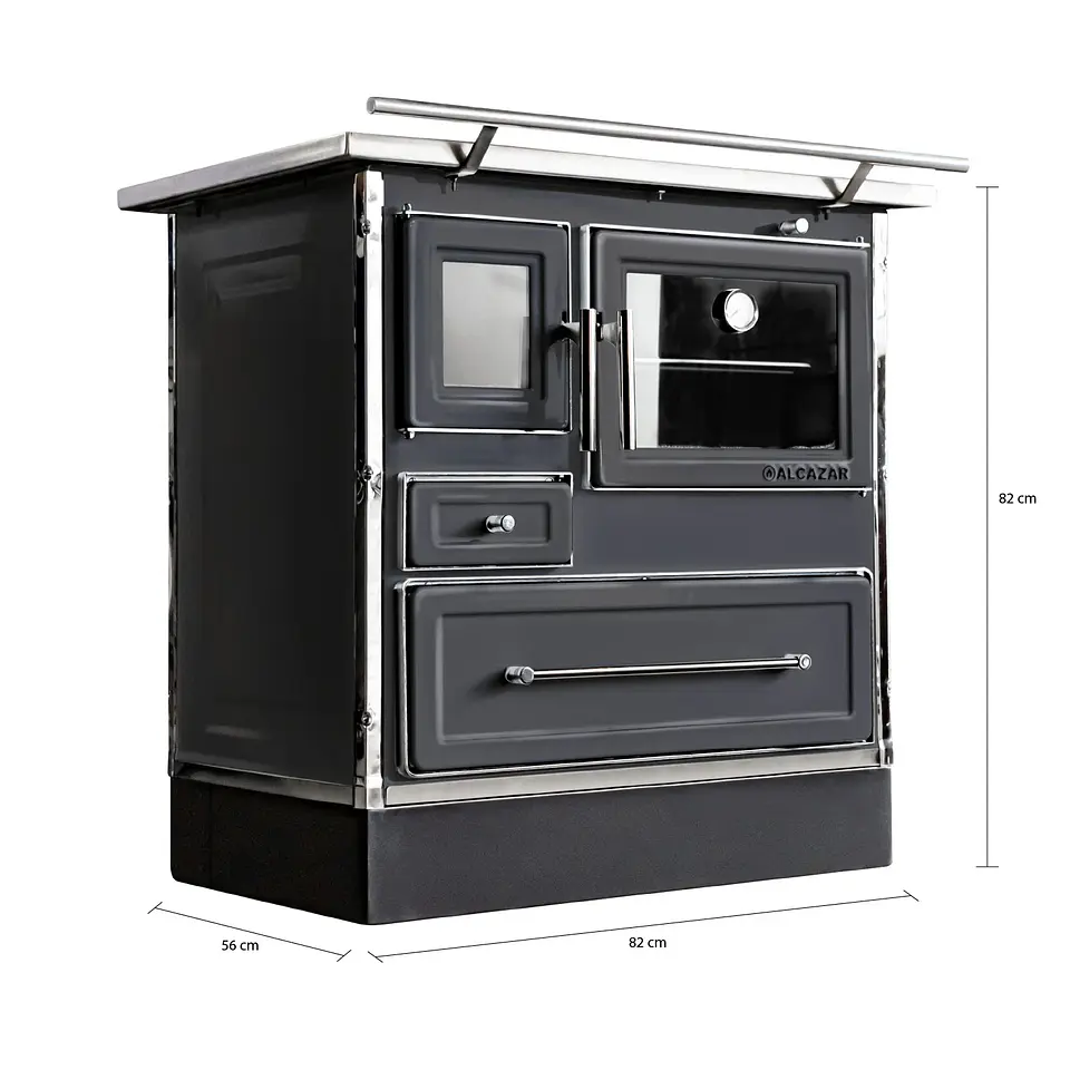 COCINA A LEÑA ALCAZAR CALBUCO MZ 80 NEGRA 7