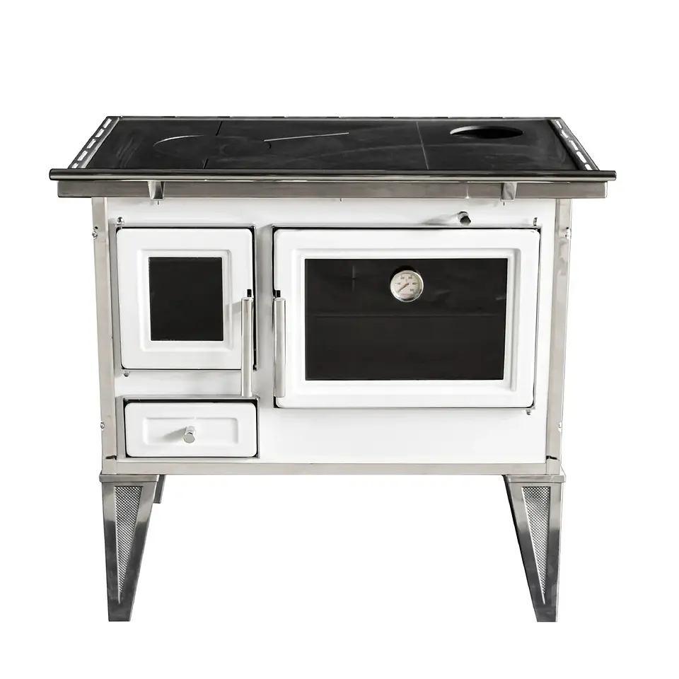 COCINA A LEÑA ALCAZAR CALBUCO L90 BLANCA 2