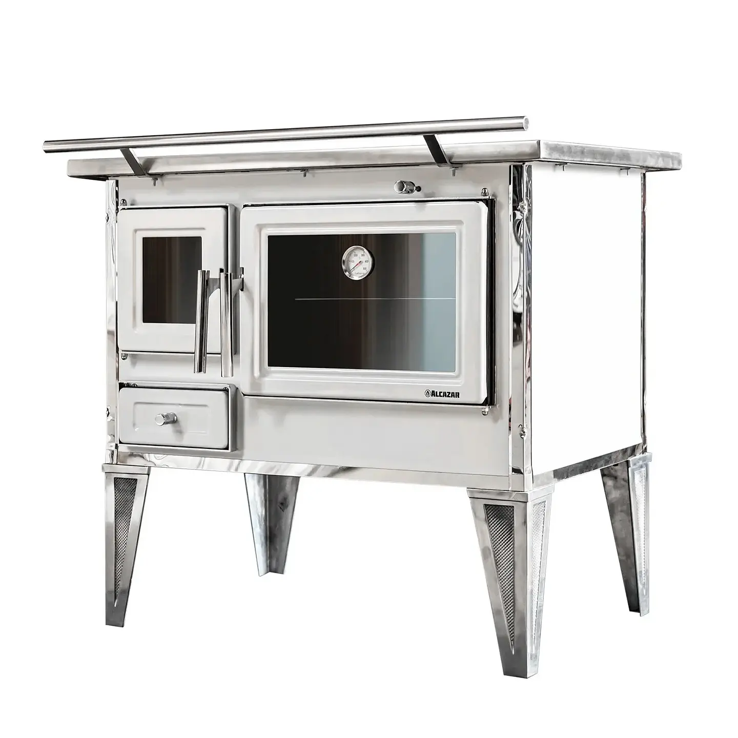 COCINA A LEÑA ALCAZAR CALBUCO L90 BLANCA 8