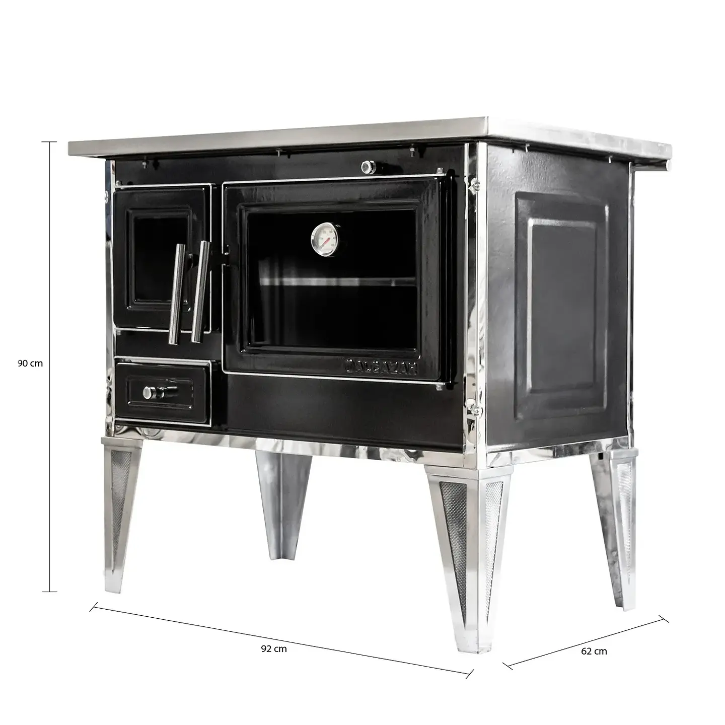 COCINA A LEÑA ALCAZAR CALBUCO L90 NEGRA 5