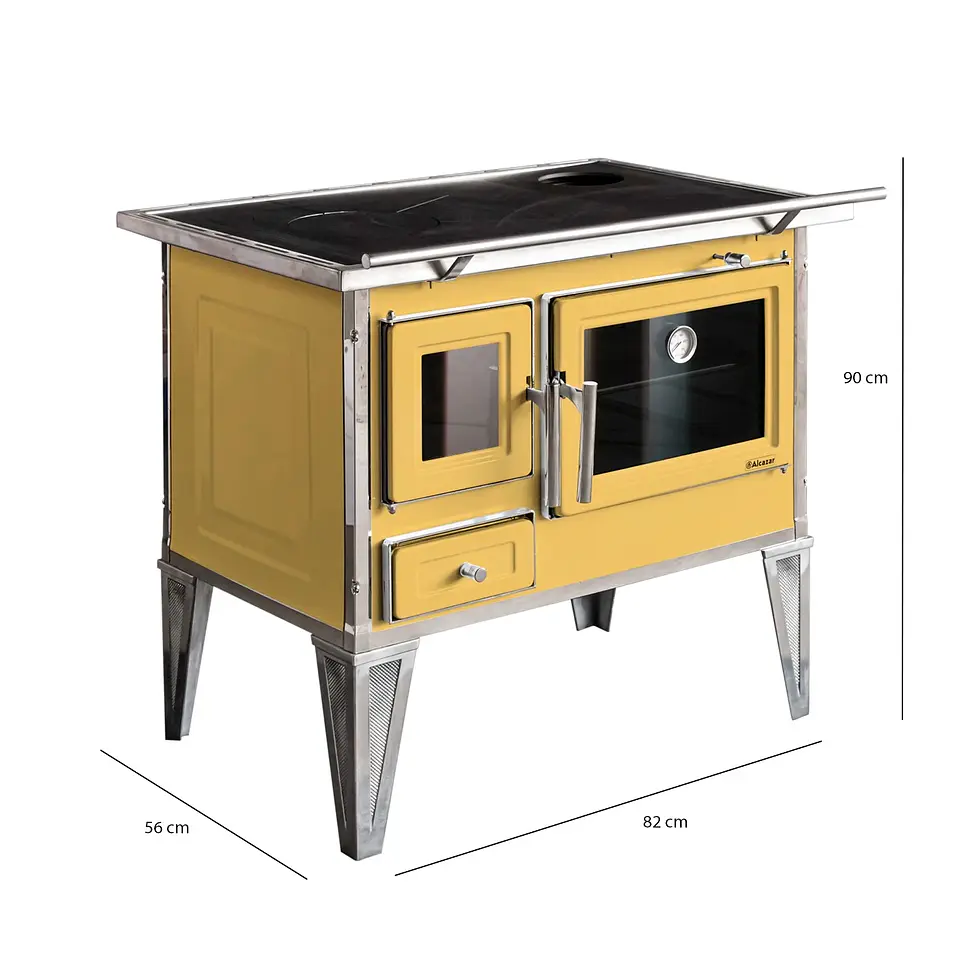 COCINA A LEÑA ALCAZAR CALBUCO L80 AMARILLA 7