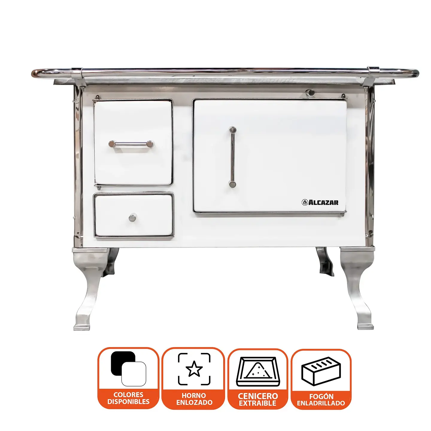 COCINA A LEÑA ALCAZAR LLAIMA 90 BLANCA 3