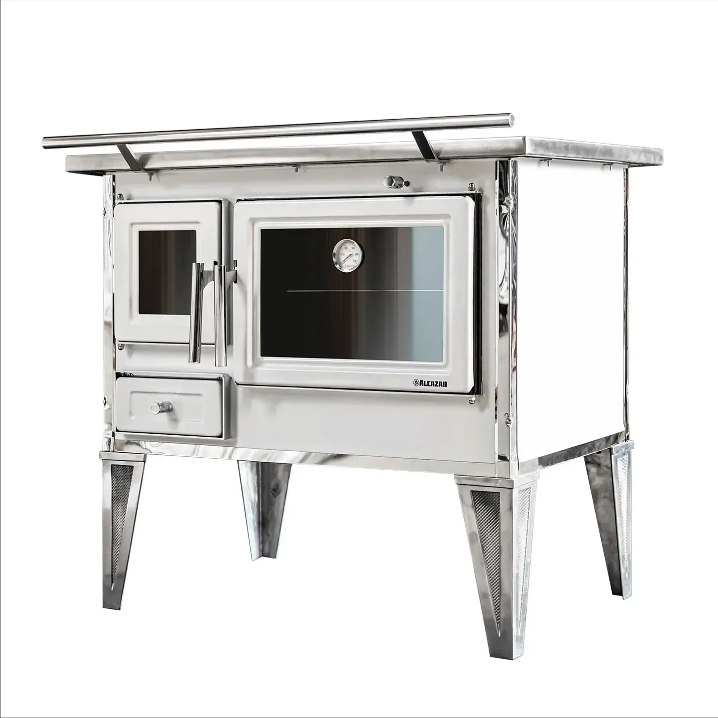 COCINA A LEÑA ALCAZAR CALBUCO L70 BLANCA 6