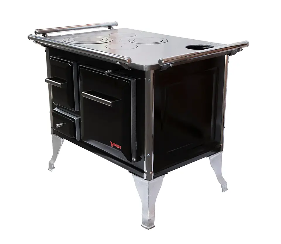 COCINA A LEÑA TRADICIONAL 90X56 NEGRA 2