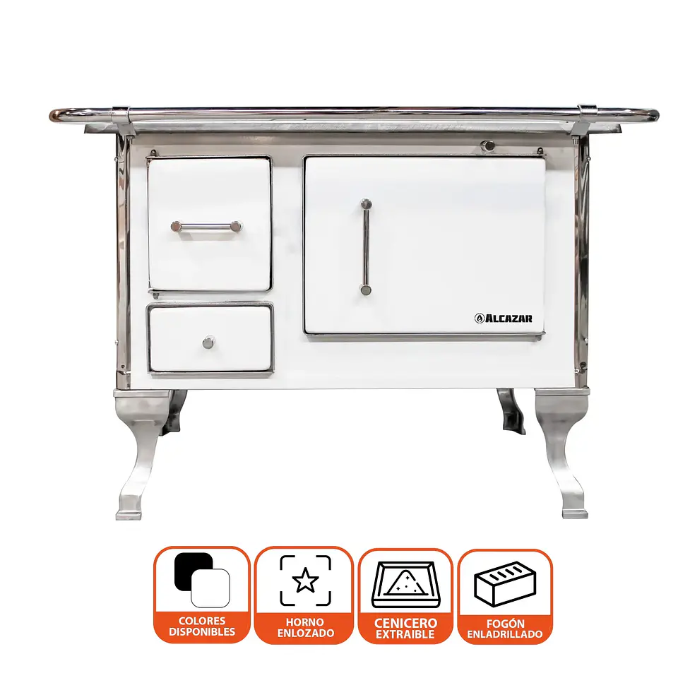 COCINA A LEÑA ALCAZAR LLAIMA 80 BLANCA 3
