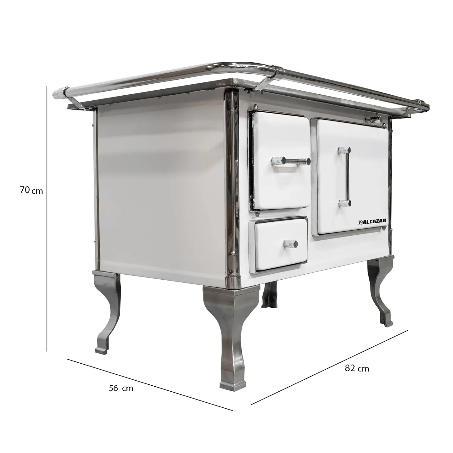 COCINA A LEÑA ALCAZAR LLAIMA 80 BLANCA 4