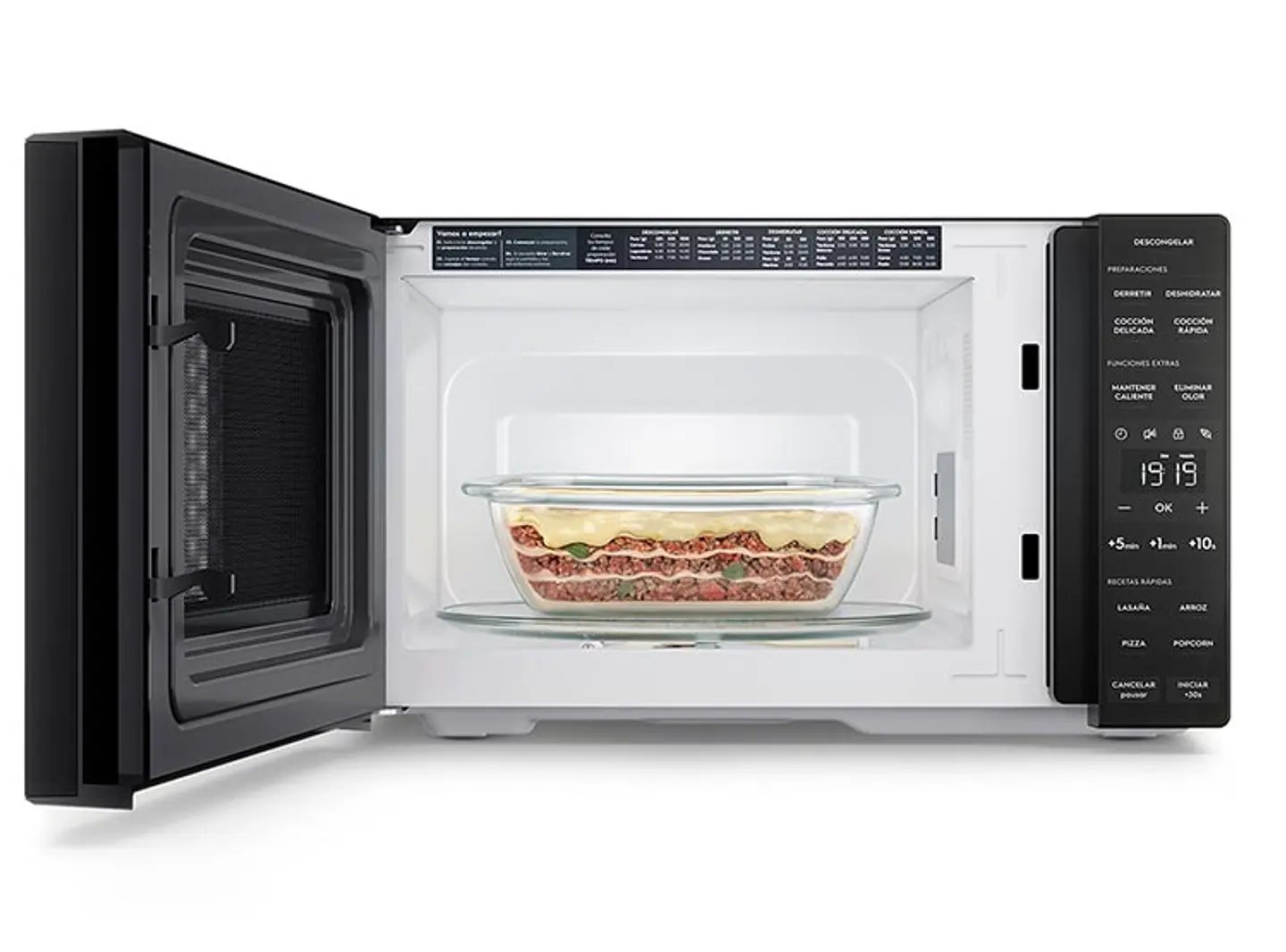 MICROONDAS ELECTROLUX 25 L ME25N DIGITAL NEGRO PLATO GIRATORIO 3