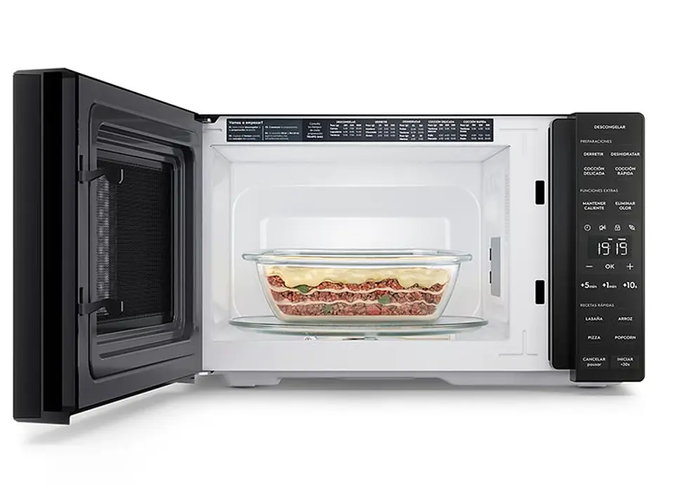 MICROONDAS ELECTROLUX 25 L ME25N DIGITAL NEGRO PLATO GIRATORIO 3