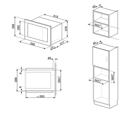 MICROONDAS SMEG CLASSICA MODELO FMI325X