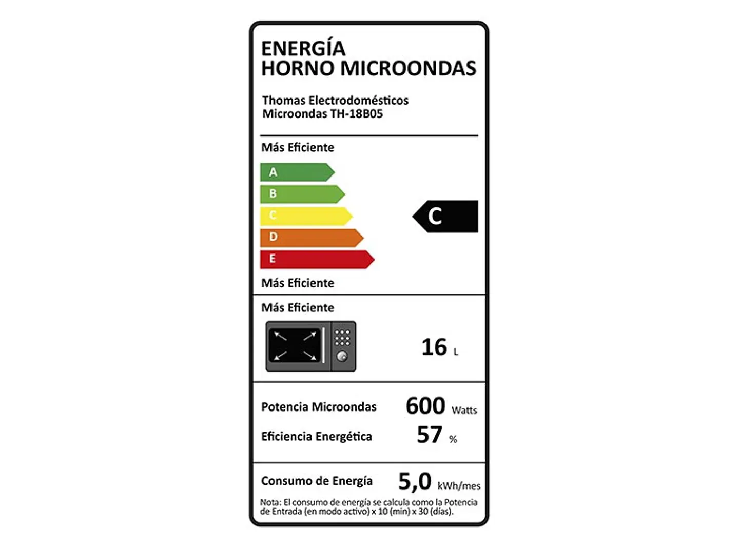 MICROONDAS THOMAS TH18B05 PLATO GIRATORIO 5