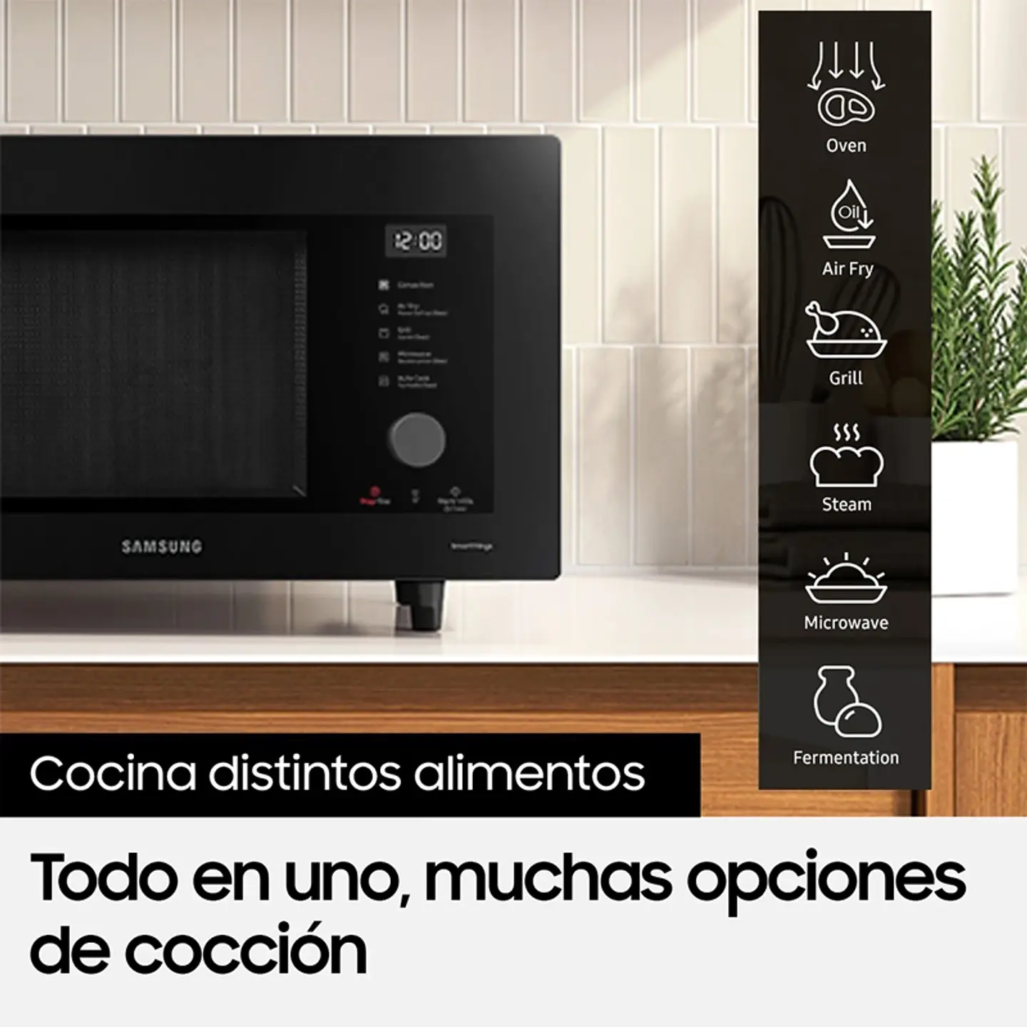 MICROONDAS SAMSUNG SMART CON AIR FRY 32L MC32DG7646CKZS 3