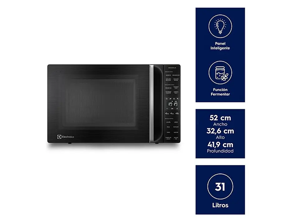 MICROONDAS DIGITAL ELECTROLUX 31 L ME31N NEGRO 1