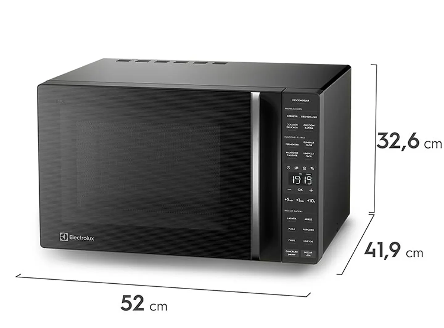 MICROONDAS DIGITAL ELECTROLUX 31 L ME31N NEGRO 3