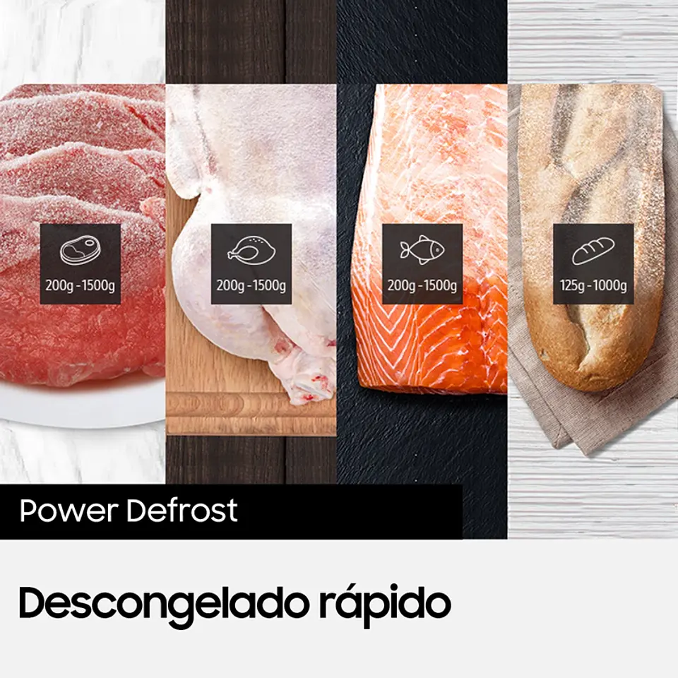 MICROONDAS SAMSUNG GRILL CON POWER DEFROST 32 LITROS 9