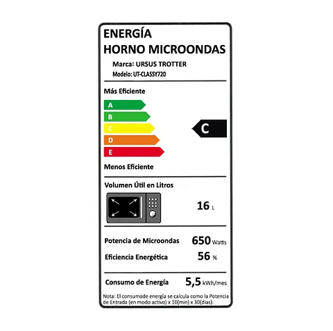 MICROONDAS DIGITAL UT-CLASSY720