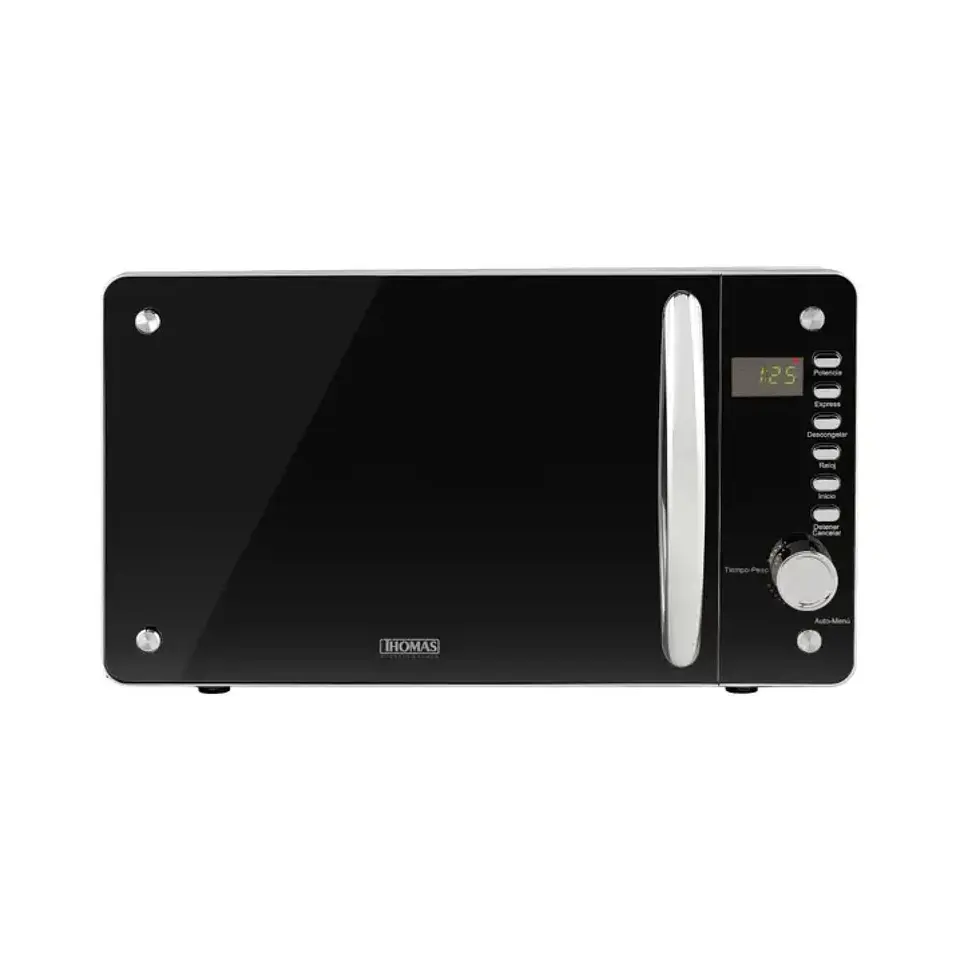 MICROONDAS ELECTRICO 20L 800W NEGRO GRIS TH-20DM THOMAS 1