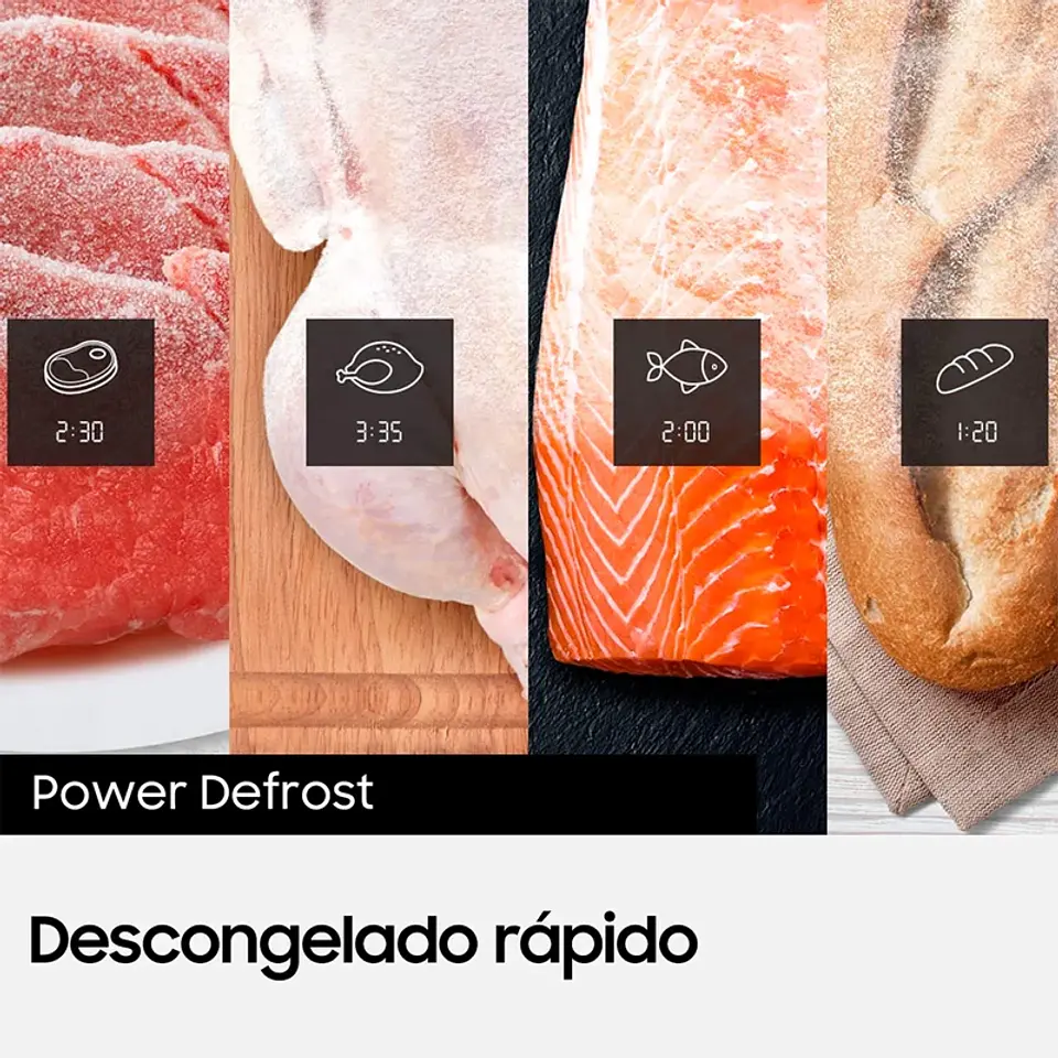 MICROONDAS SAMSUNG 32 L MS32DG4504AGZS CON POWER DEFROST PLATO GIRATORIO 6