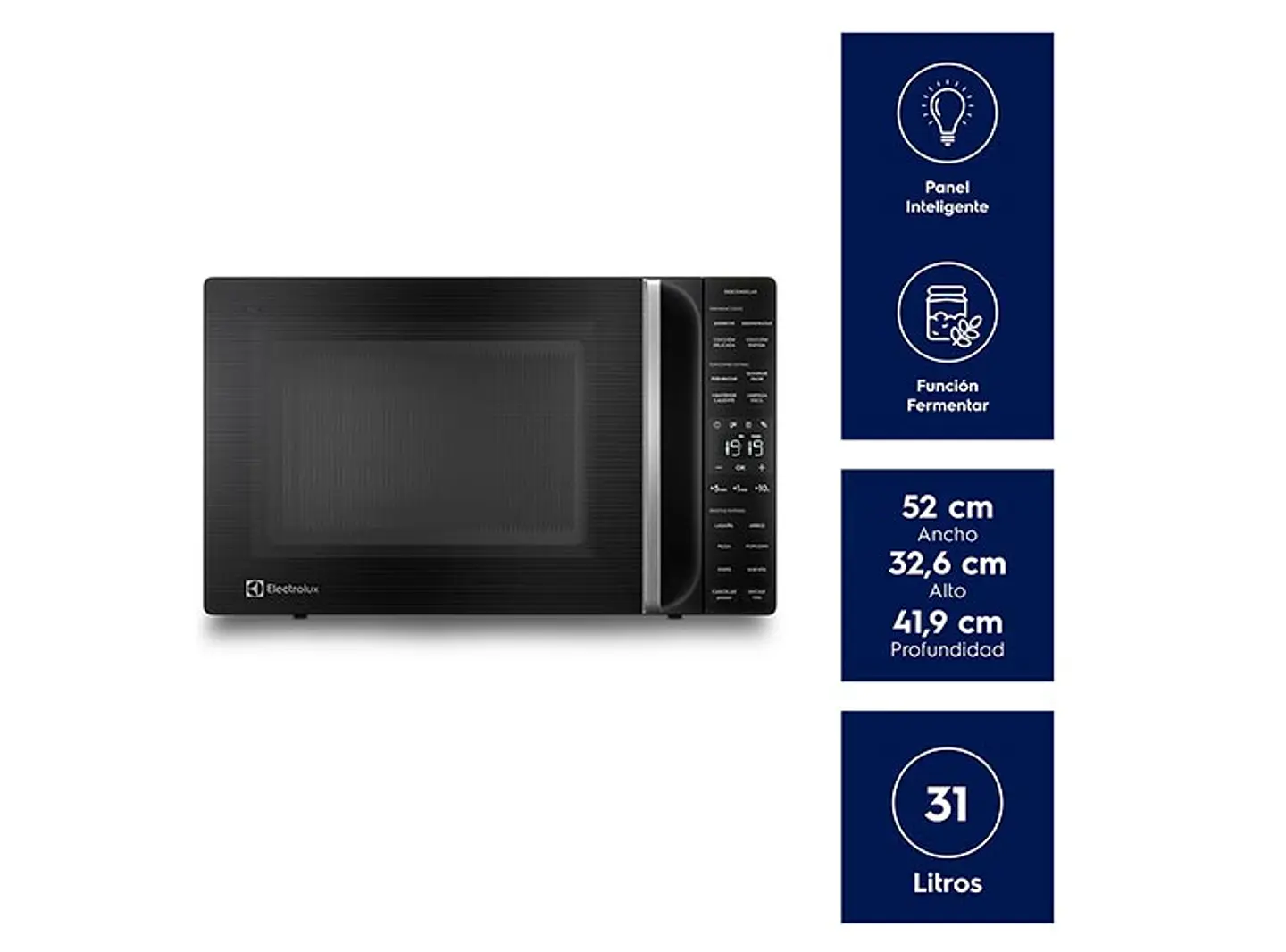 MICROONDAS DIGITAL ELECTROLUX 31 L ME31N NEGRO 8
