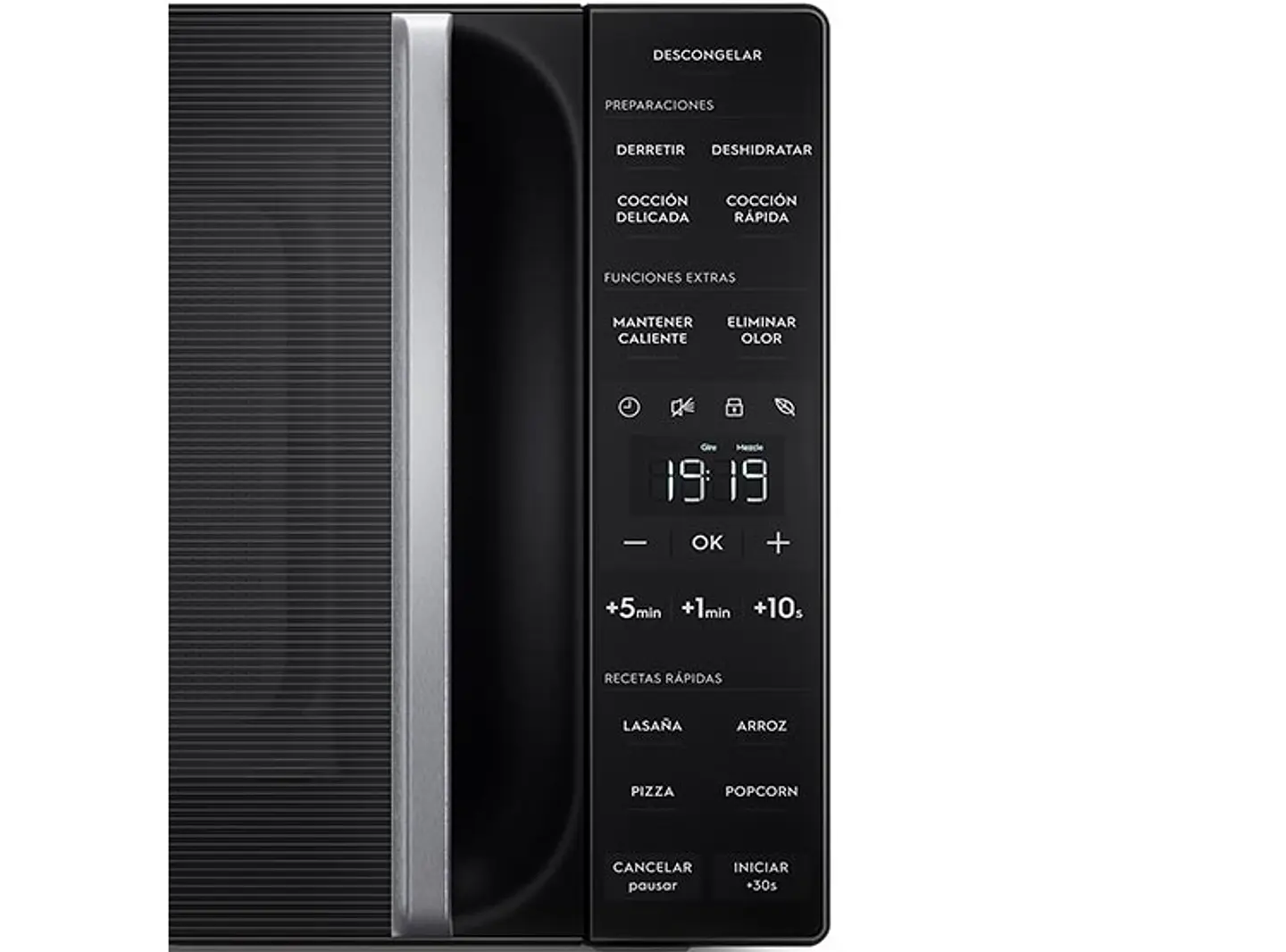 MICROONDAS ELECTROLUX 25 L ME25N DIGITAL NEGRO PLATO GIRATORIO 2