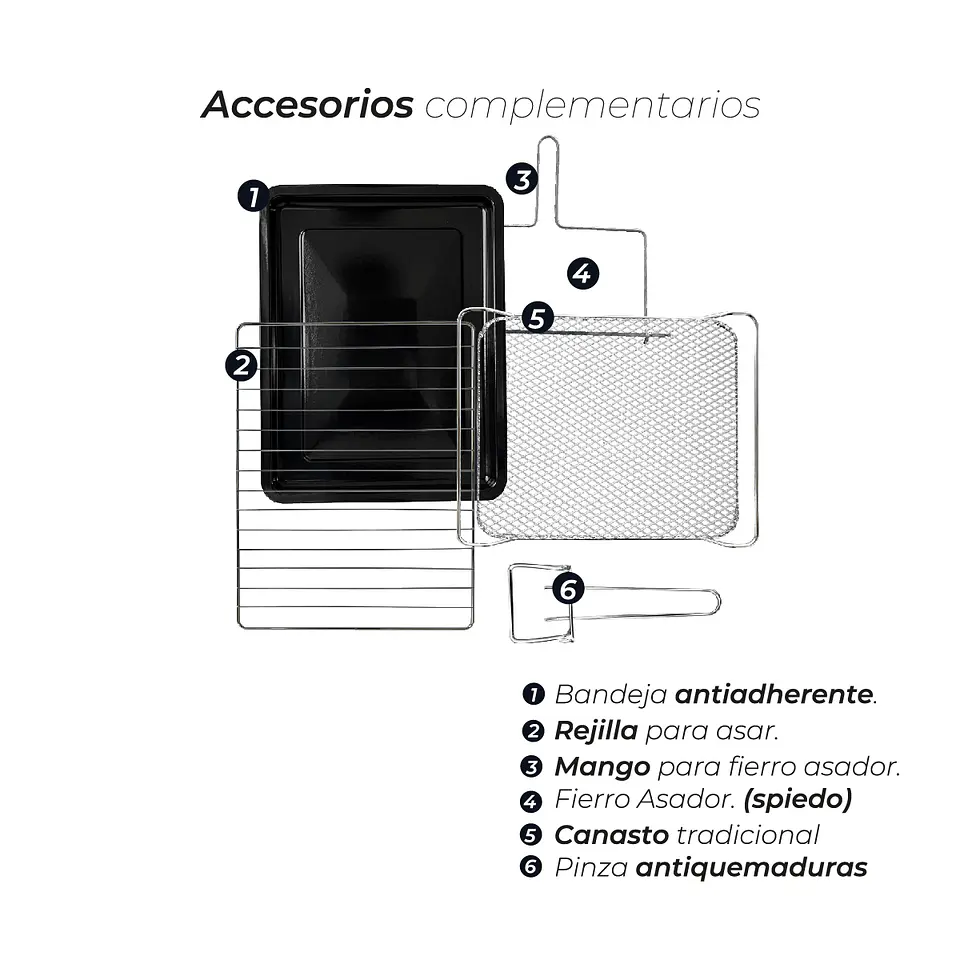 HORNO FREIDORA DE AIRE KITCHEN-IT SMART EDITION 25L 2