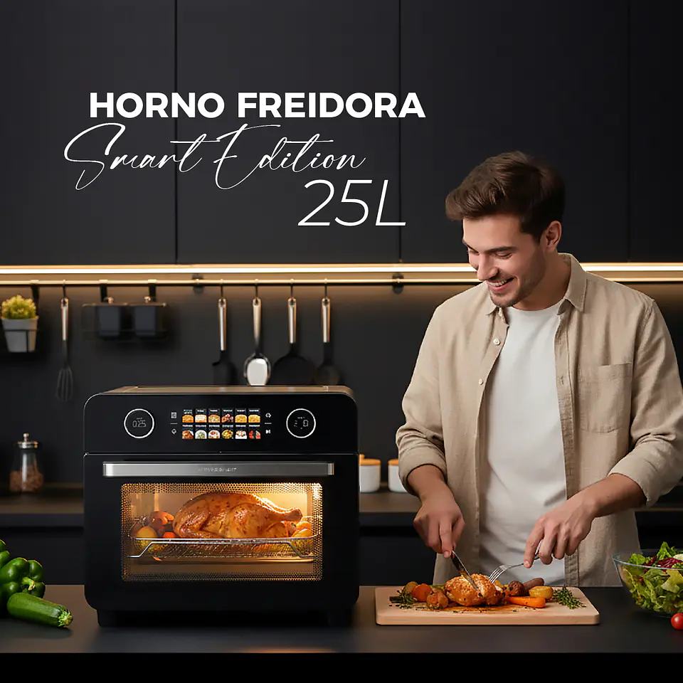 HORNO FREIDORA DE AIRE KITCHEN-IT SMART EDITION 25L 6