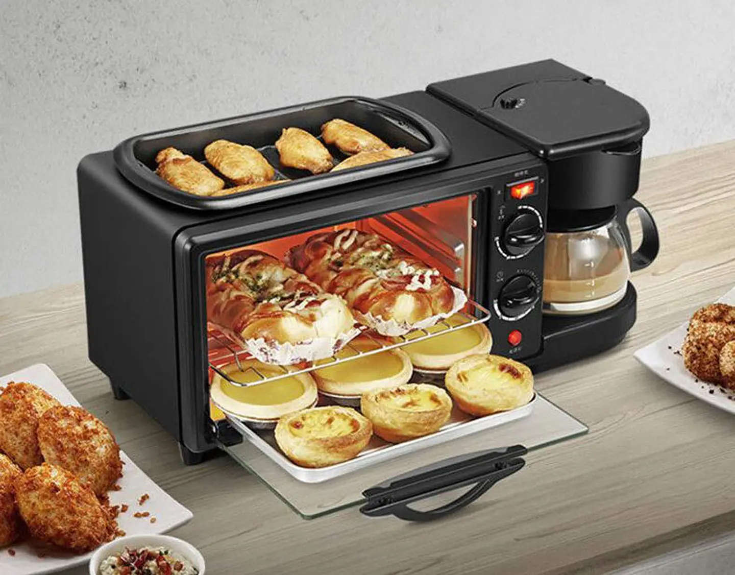 HORNO 3 EN 1 HOGAR MULTIFUNCIONAL TOSTAR DESAYUNO FACIL JER 4