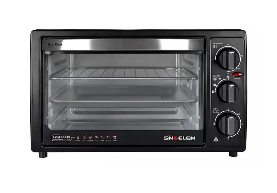 HORNO ELECTRICO SINDELEN HE-255NG 25LTS COLOR NEGRO 1