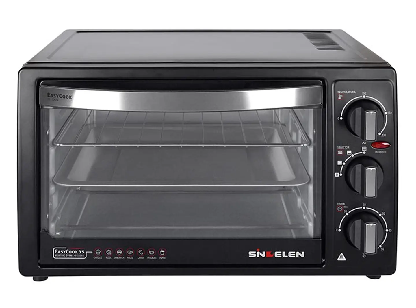 HORNO ELECTRICO SINDELEN HE-350NG NEGRO 4