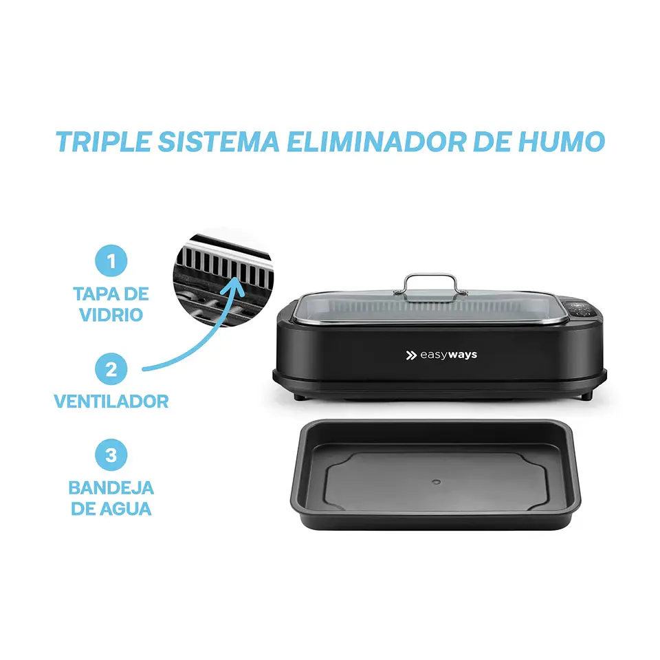 PARRILLA ELÉCTRICA SMOKELESS GRILL MASTER EASYWAYS 1