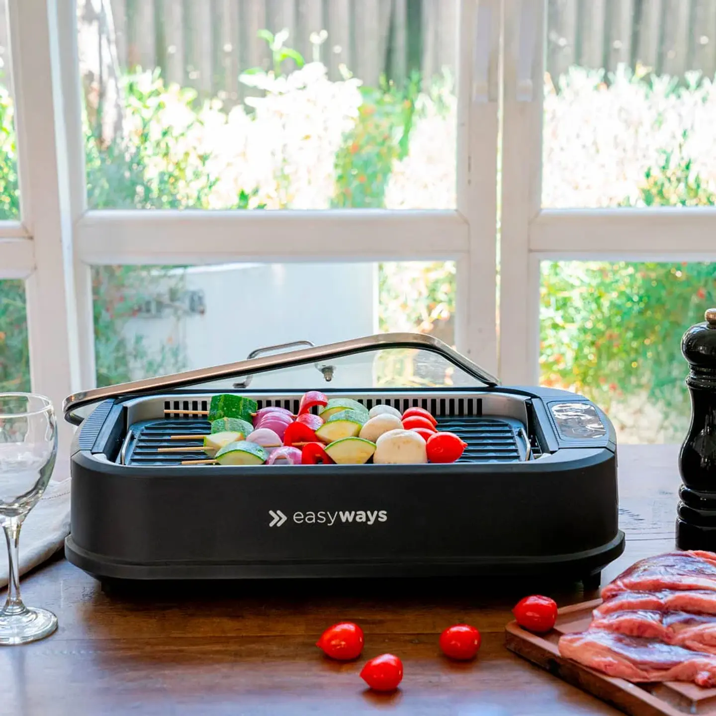 PARRILLA ELÉCTRICA SMOKELESS GRILL MASTER EASYWAYS 3