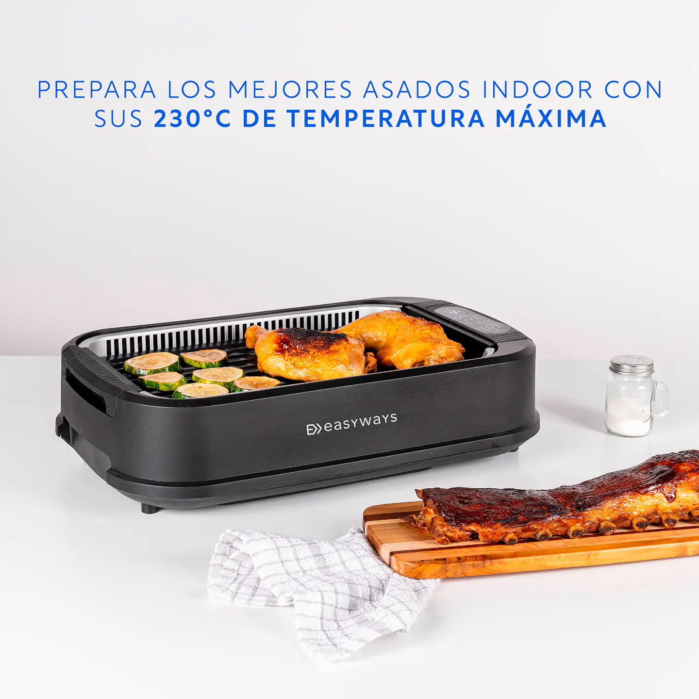 PARRILLA ELÉCTRICA SMOKELESS GRILL MASTER EASYWAYS 4