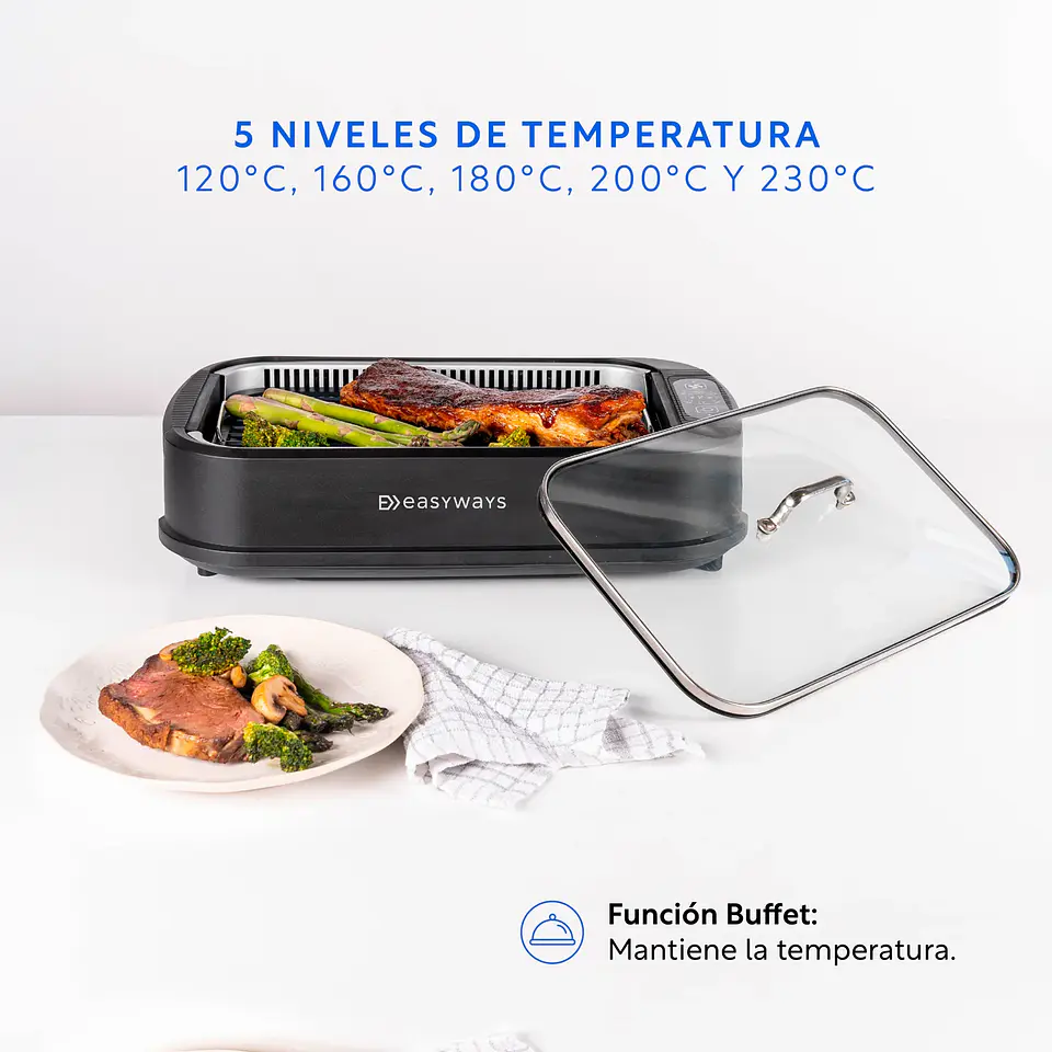 PARRILLA ELÉCTRICA SMOKELESS GRILL MASTER EASYWAYS 5