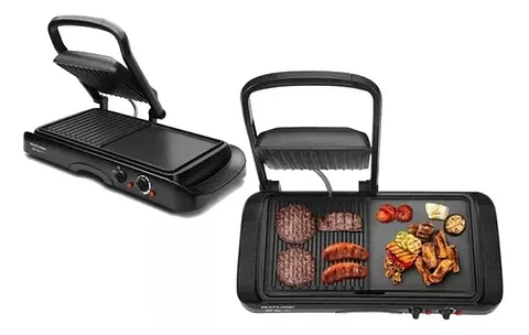 PLANCHA ASADERA PARRILLA 2 EN 1 PORTÁTIL RAF 2695 1600W