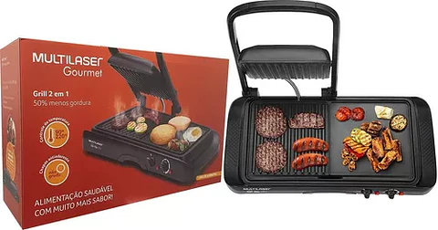 PLANCHA ASADERA PARRILLA 2 EN 1 PORTÁTIL RAF 2695 1600W