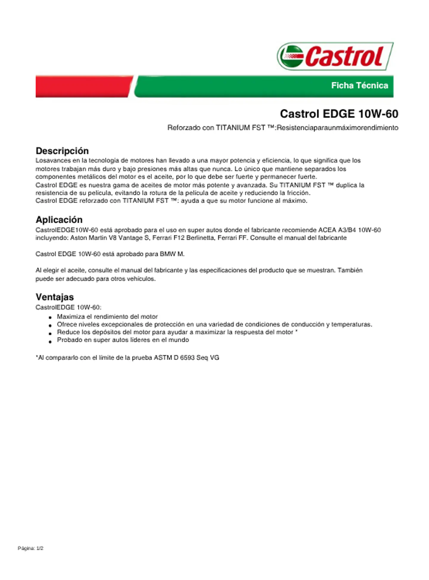 ACEITE MOTOR CASTROL 10W60 EDGE SUPERCAR 4 LITROS 3