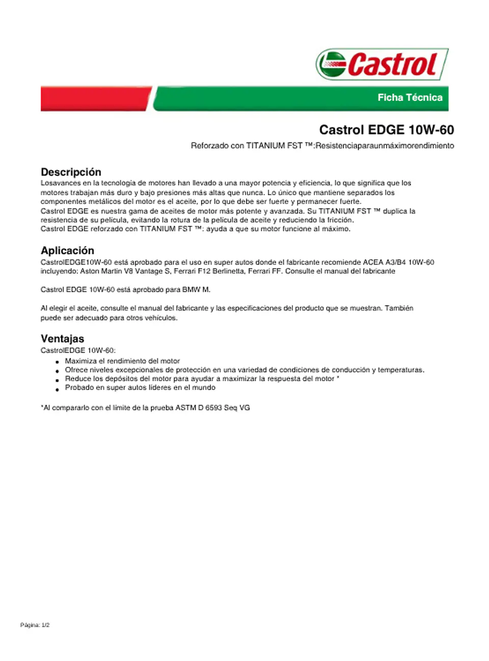 ACEITE MOTOR CASTROL 10W60 EDGE SUPERCAR 4 LITROS 3