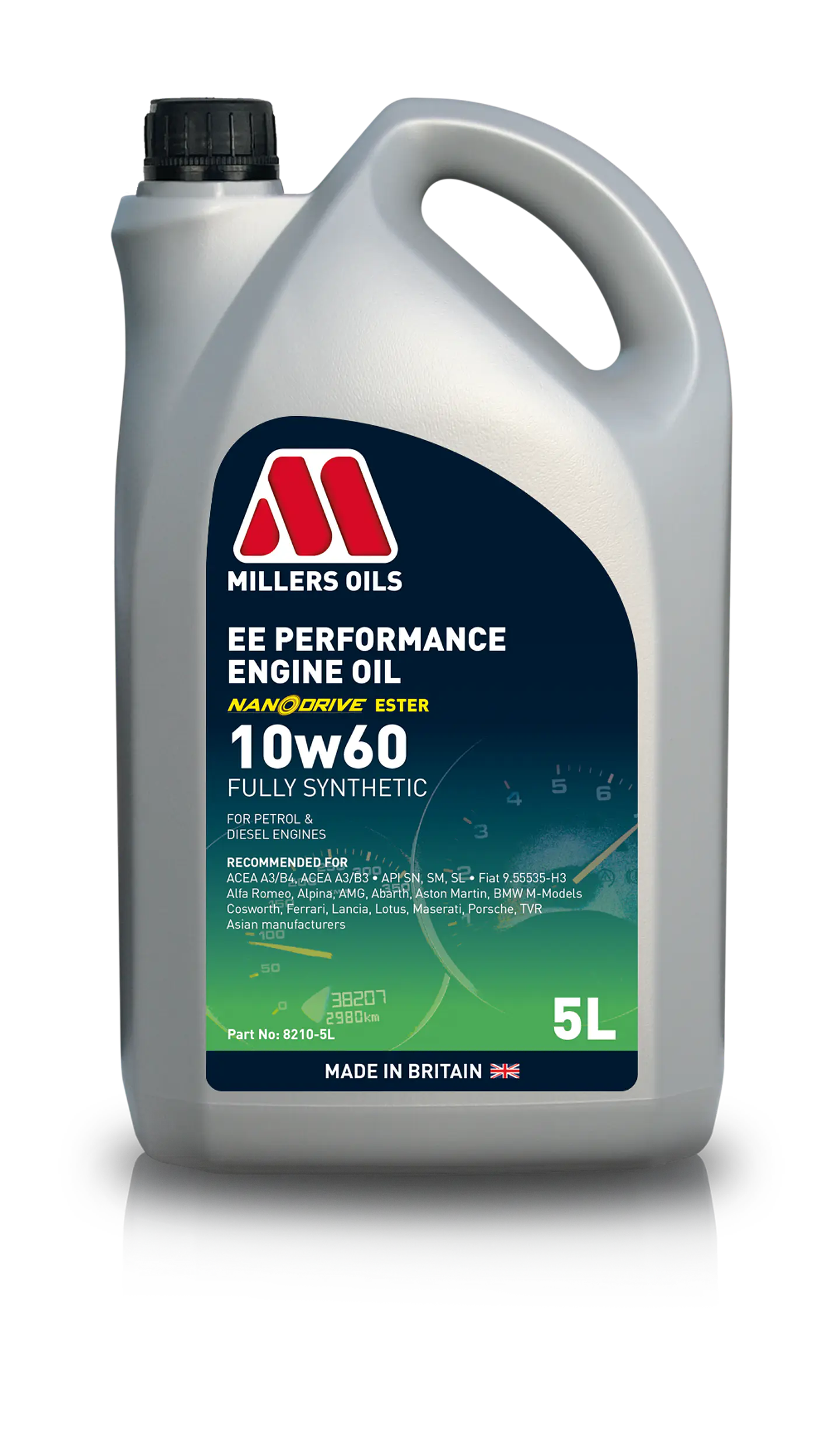 ACEITE MOTOR MILLER´S EE PERFORMANCE ENGINE OIL 10W60. FORMA 1