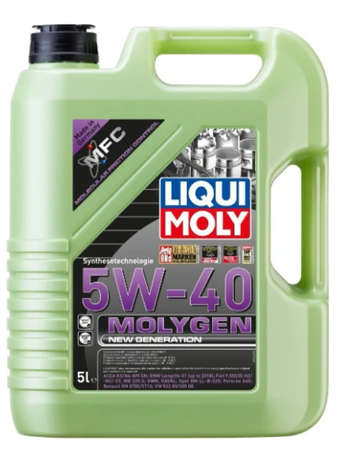 LUBRICANTE MOTOR 5W40 MOLYGEN LIQUI MOLY 5 LTS.