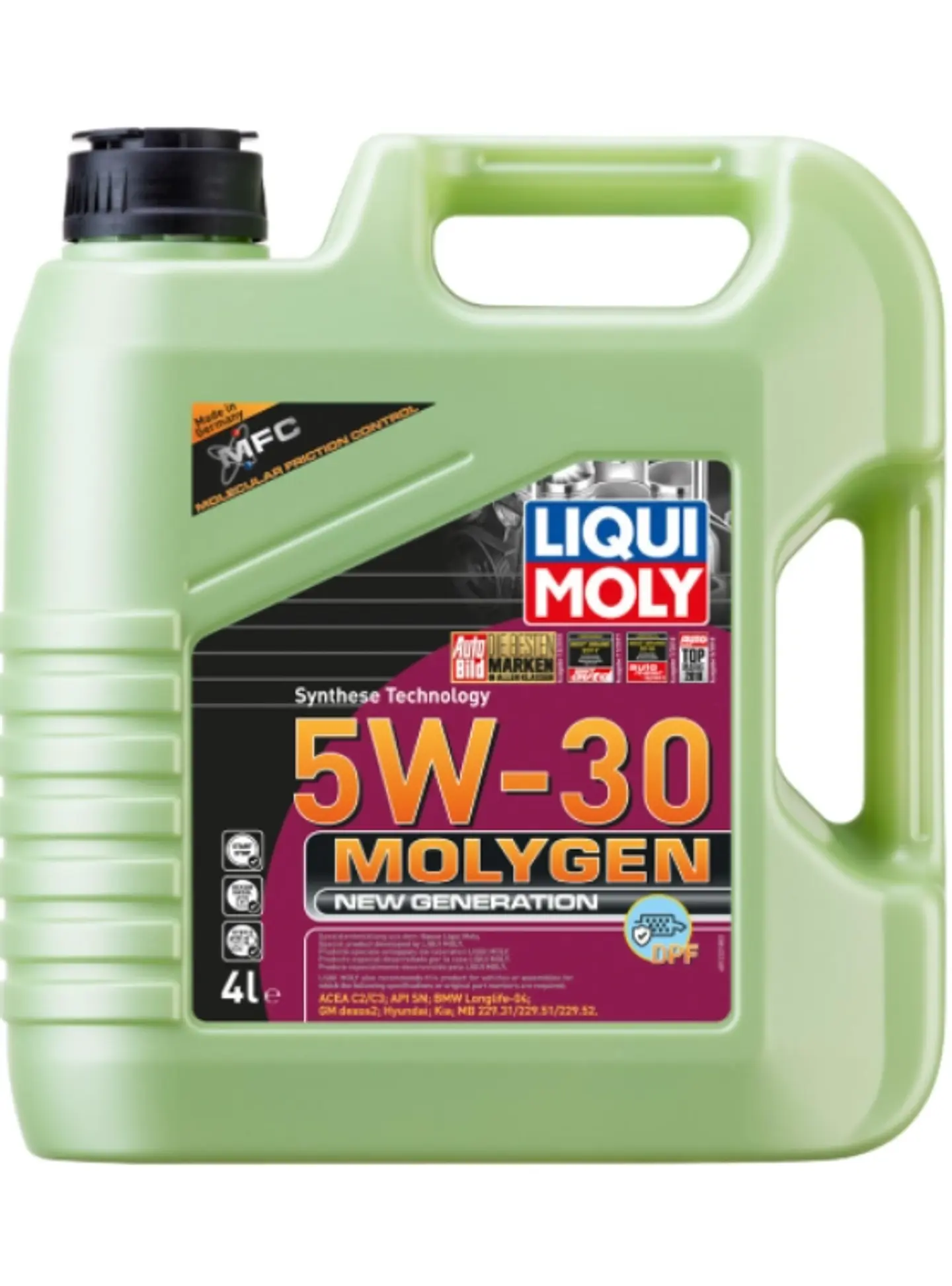 ACEITE MOTOR LIQUI MOLY 5W30 MOLYGEN 4 LT DPF 1