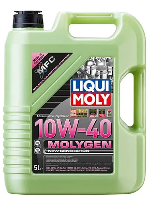 LUBRICANTE MOTOR 10W40 MOLYGEN NEW GENERATION LIQUI MOLY 5 LTS.
